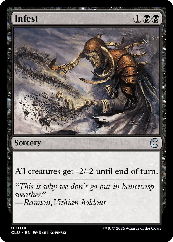 Infest 114 card from Ravnica: Clue Edition