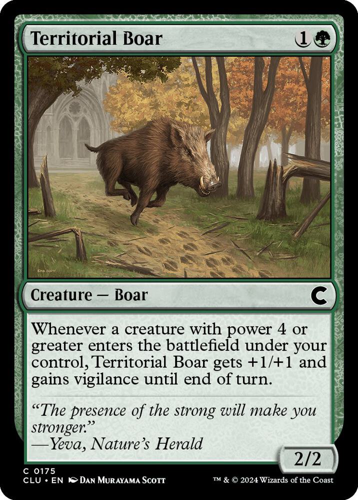 Territorial Boar 175 card from Ravnica: Clue Edition