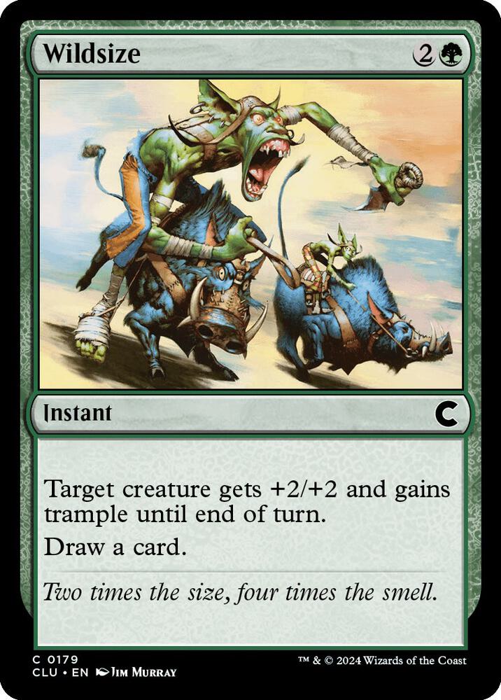Wildsize 179 card from Ravnica: Clue Edition