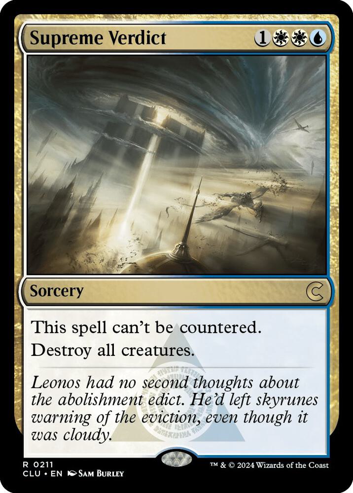 Supreme Verdict 211 card from Ravnica: Clue Edition