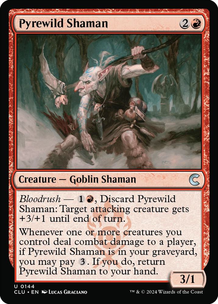 Pyrewild Shaman 144 card from Ravnica: Clue Edition
