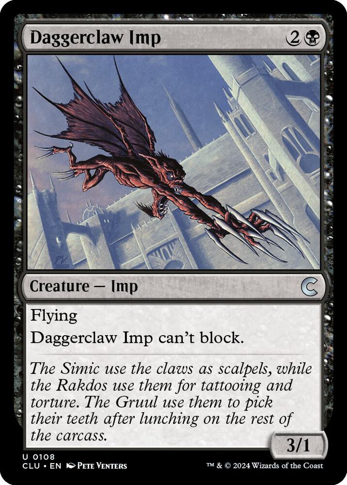 Daggerclaw Imp 108 card from Ravnica: Clue Edition