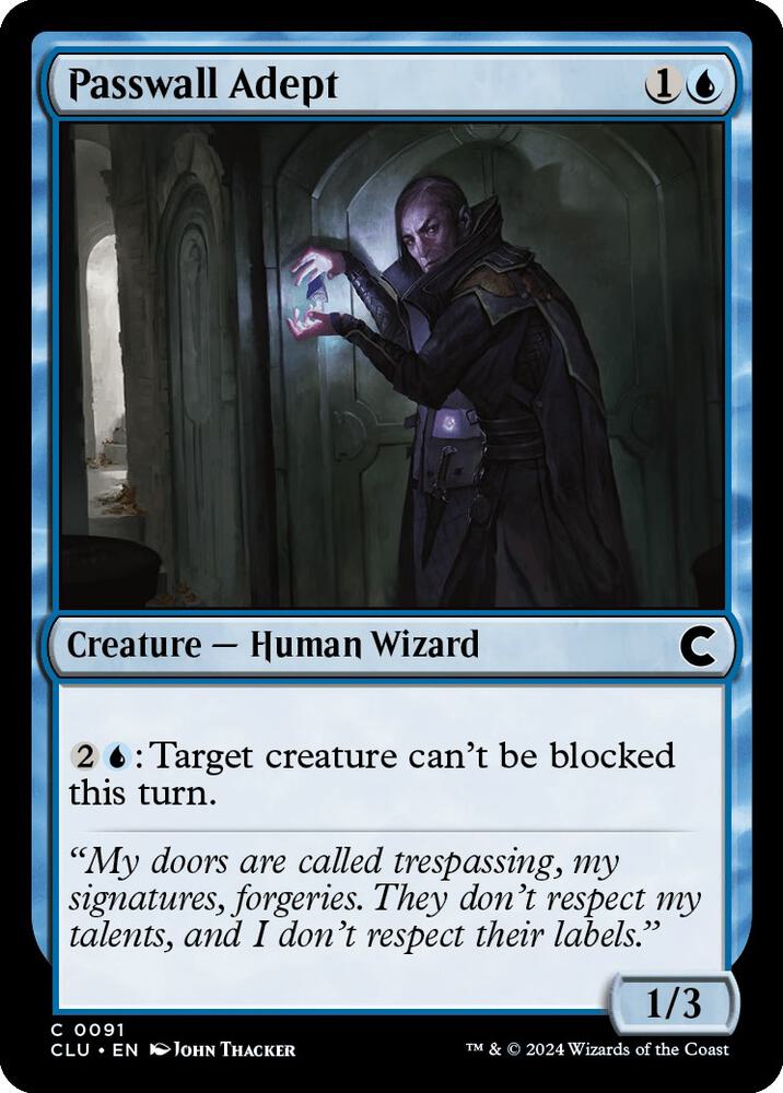 Passwall Adept 91 card from Ravnica: Clue Edition