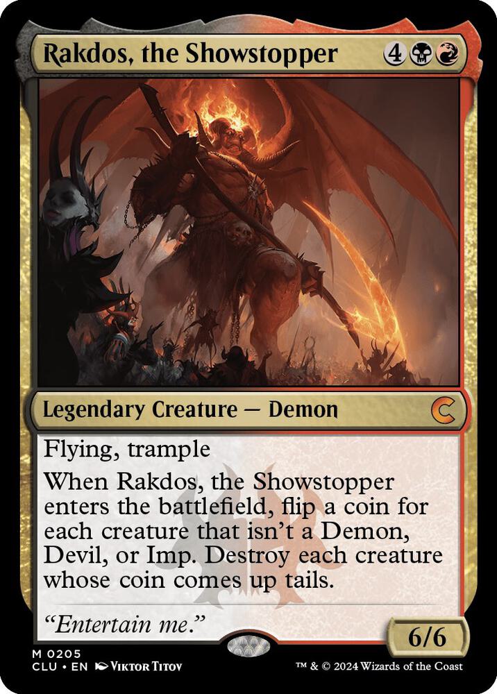 Rakdos, the Showstopper 205 card from Ravnica: Clue Edition