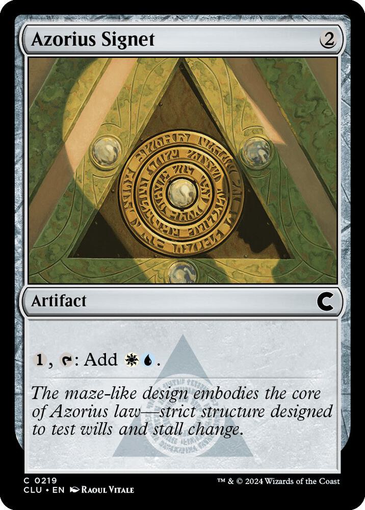 Azorius Signet 219 card from Ravnica: Clue Edition