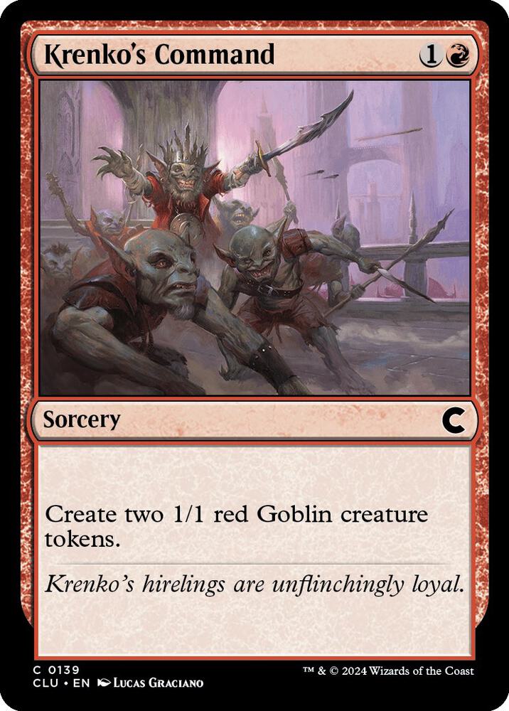 Krenko's Command 139 card from Ravnica: Clue Edition