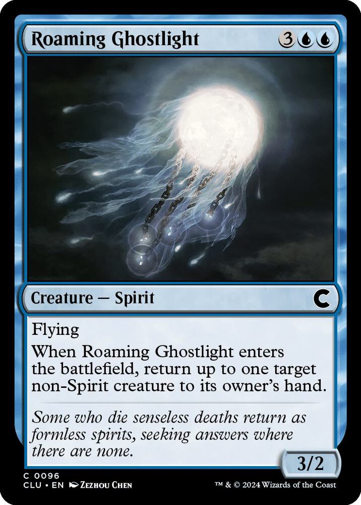 Roaming Ghostlight 96 card from Ravnica: Clue Edition