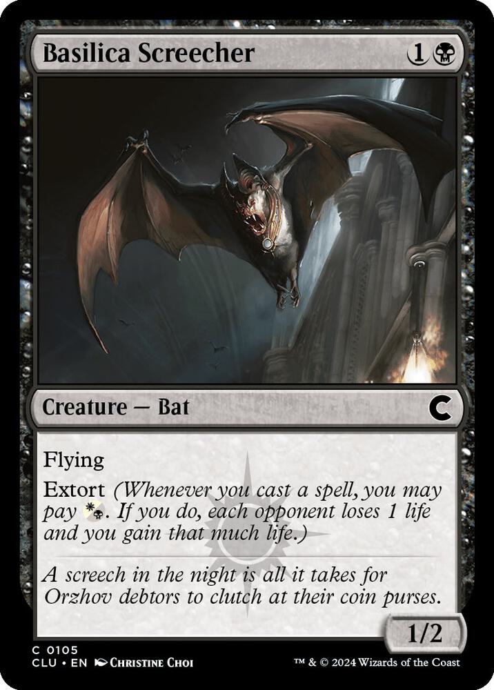 Basilica Screecher 105 card from Ravnica: Clue Edition