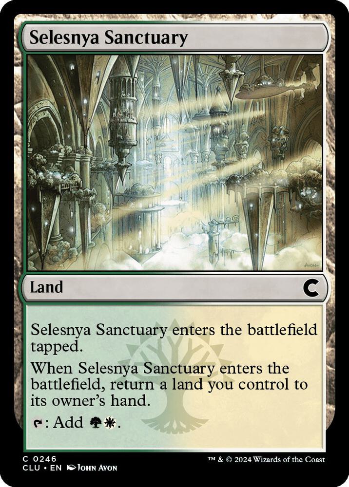 Selesnya Sanctuary 246 card from Ravnica: Clue Edition