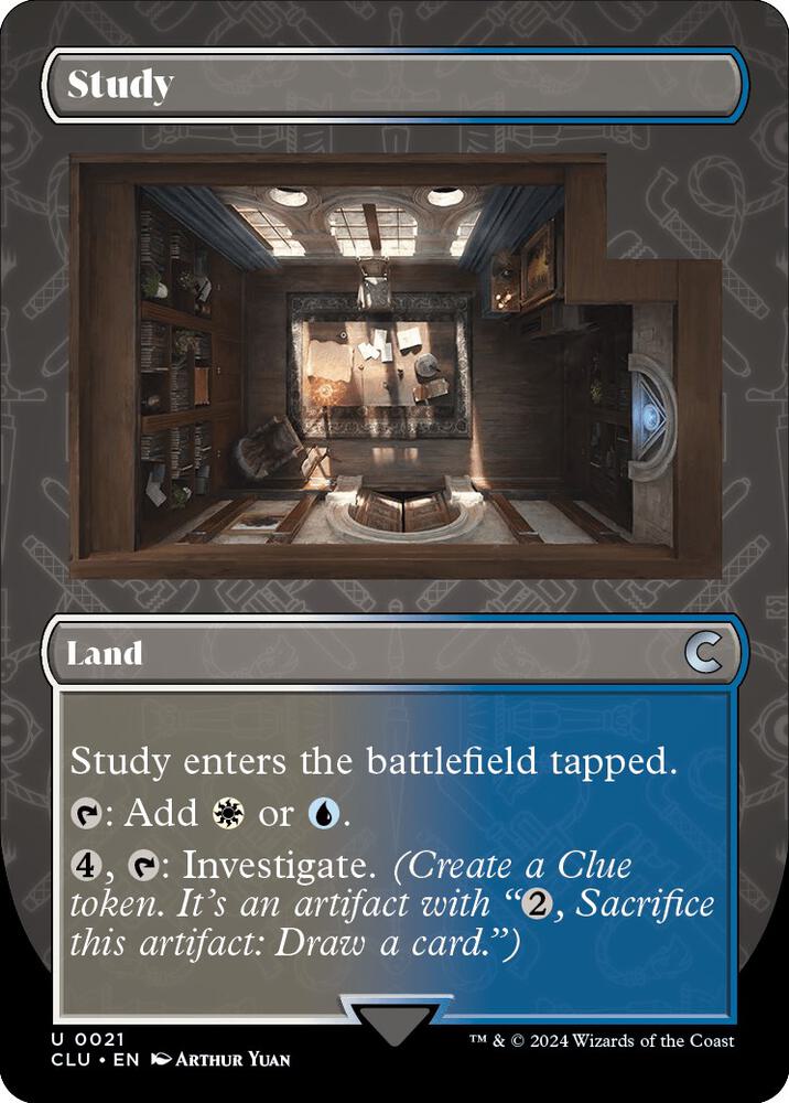 Study (Borderless) 21 card from Ravnica: Clue Edition