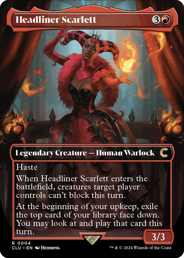 Headliner Scarlett (Borderless) 4 card from Ravnica: Clue Edition