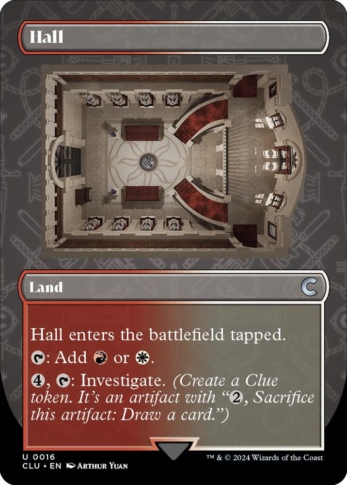 Hall (Borderless) 16 card from Ravnica: Clue Edition