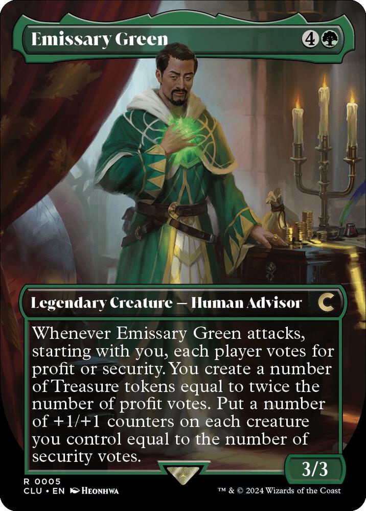 Emissary Green (Borderless) 5 card from Ravnica: Clue Edition