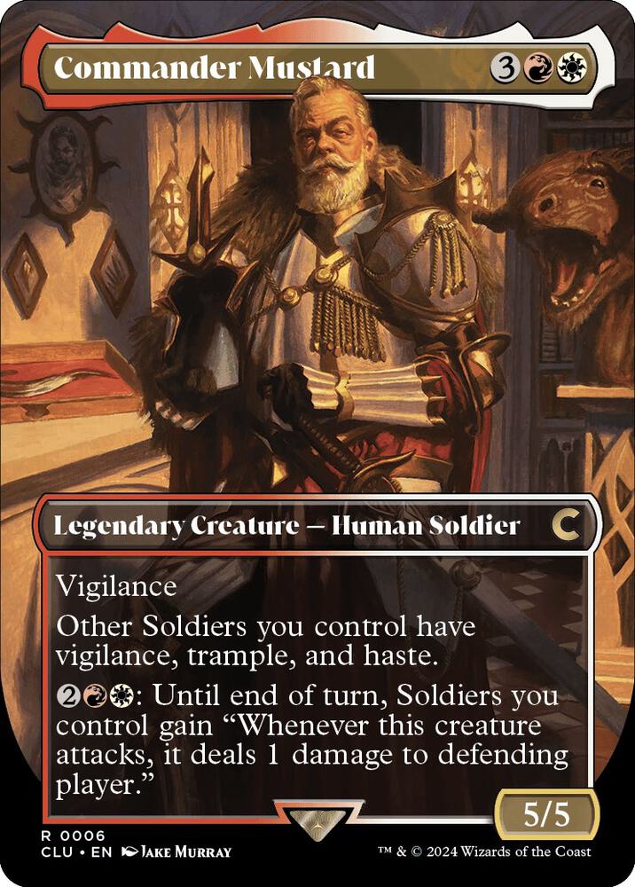 Commander Mustard (Borderless) 6 card from Ravnica: Clue Edition