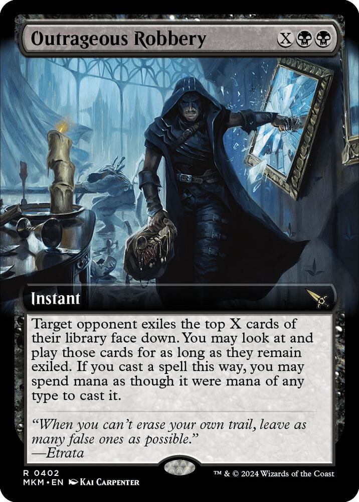 Outrageous Robbery (Extended Art) 402 card from Murders at Karlov Manor