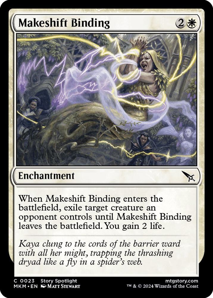 Makeshift Binding 23 card from Murders at Karlov Manor