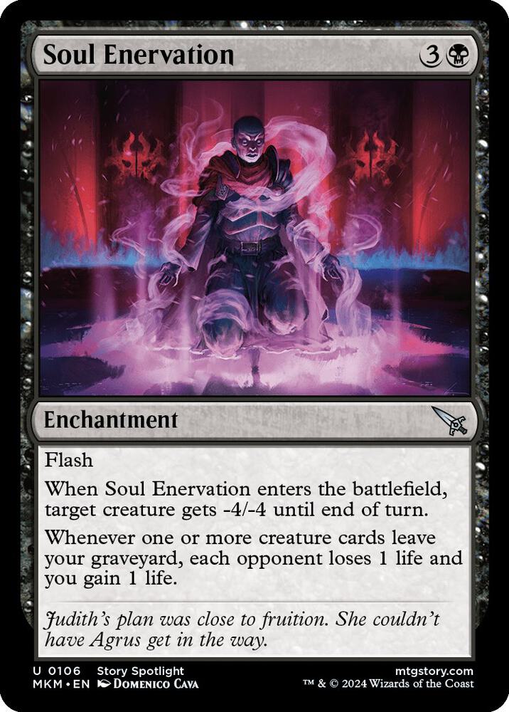 Soul Enervation 106 card from Murders at Karlov Manor