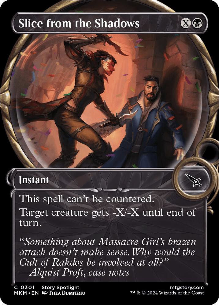 Slice from the Shadows (Showcase) 301 card from Murders at Karlov Manor