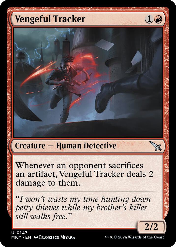 Vengeful Tracker 147 card from Murders at Karlov Manor