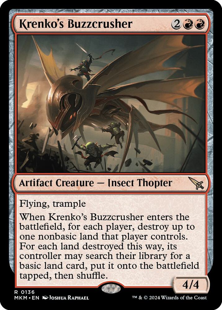 Krenko's Buzzcrusher 136 card from Murders at Karlov Manor