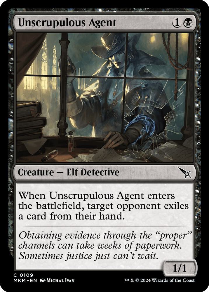 Unscrupulous Agent 109 card from Murders at Karlov Manor