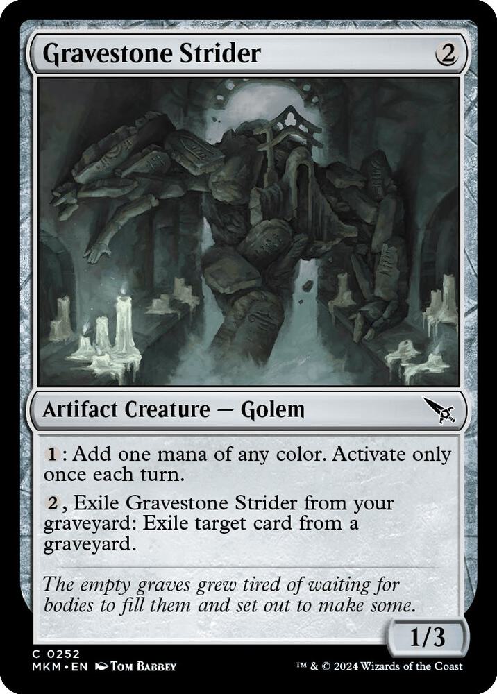 Gravestone Strider 252 card from Murders at Karlov Manor