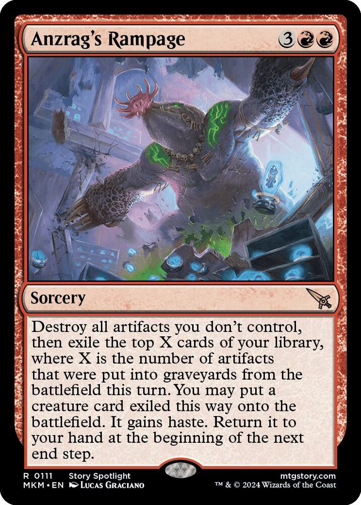 Anzrag's Rampage 111 card from Murders at Karlov Manor
