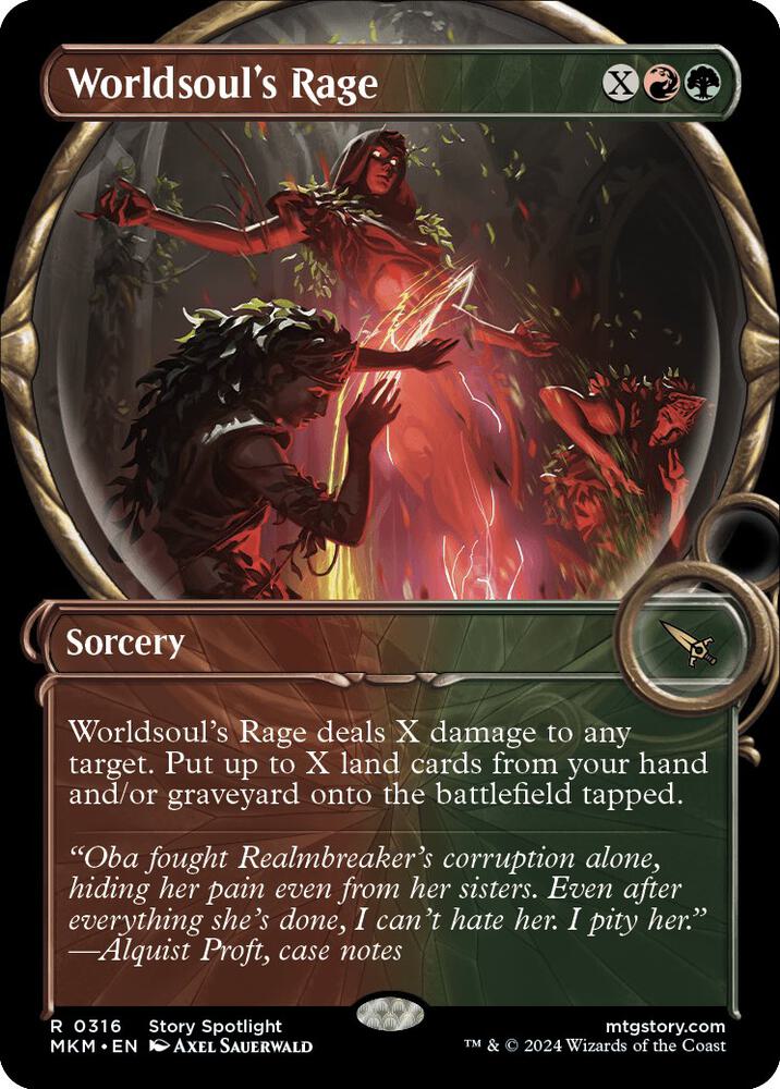 Worldsoul's Rage (Showcase) 316 card from Murders at Karlov Manor