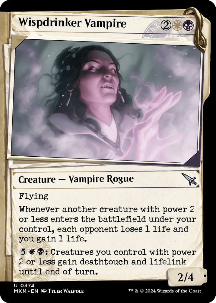 Wispdrinker Vampire (Showcase) 374 card from Murders at Karlov Manor