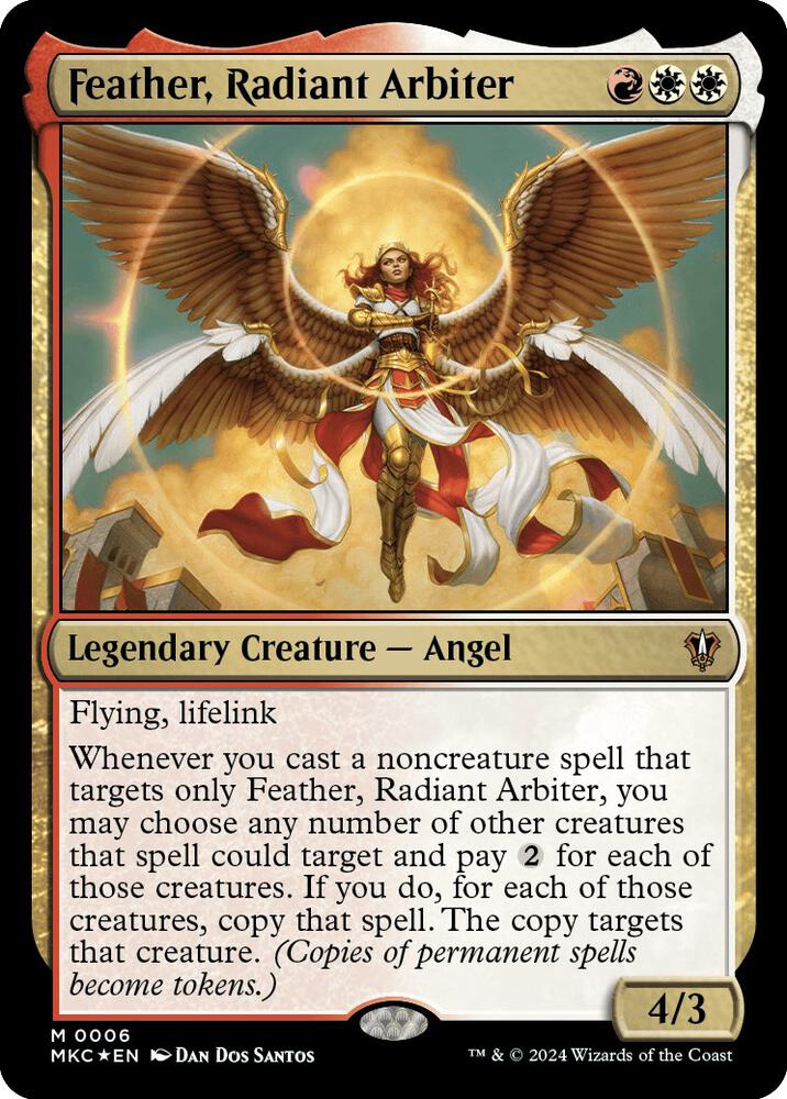 Feather, Radiant Arbiter 6 card from Commander: Murders at Karlov Manor