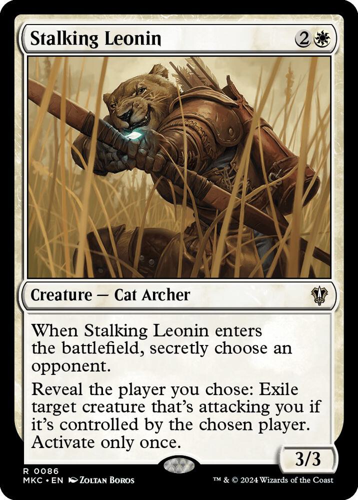 Stalking Leonin 86 card from Commander: Murders at Karlov Manor
