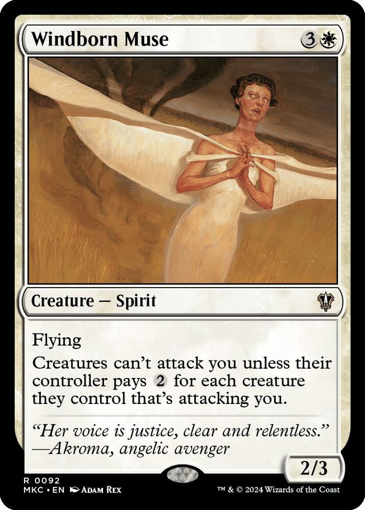 Windborn Muse 92 card from Commander: Murders at Karlov Manor