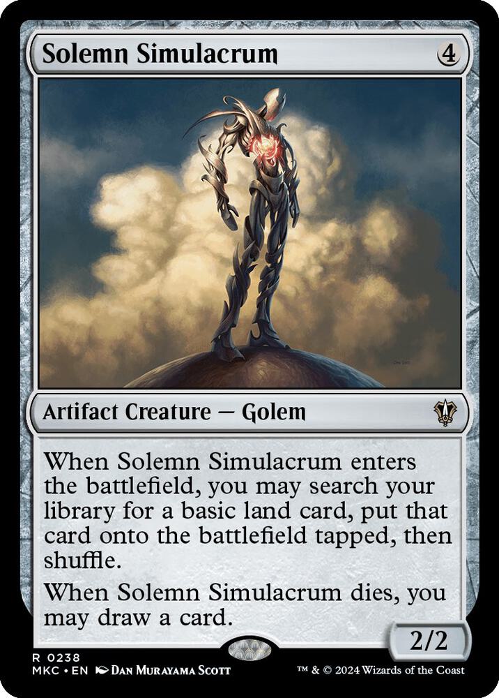 Solemn Simulacrum 238 card from Commander: Murders at Karlov Manor