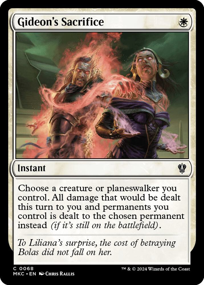Gideon's Sacrifice 68 card from Commander: Murders at Karlov Manor