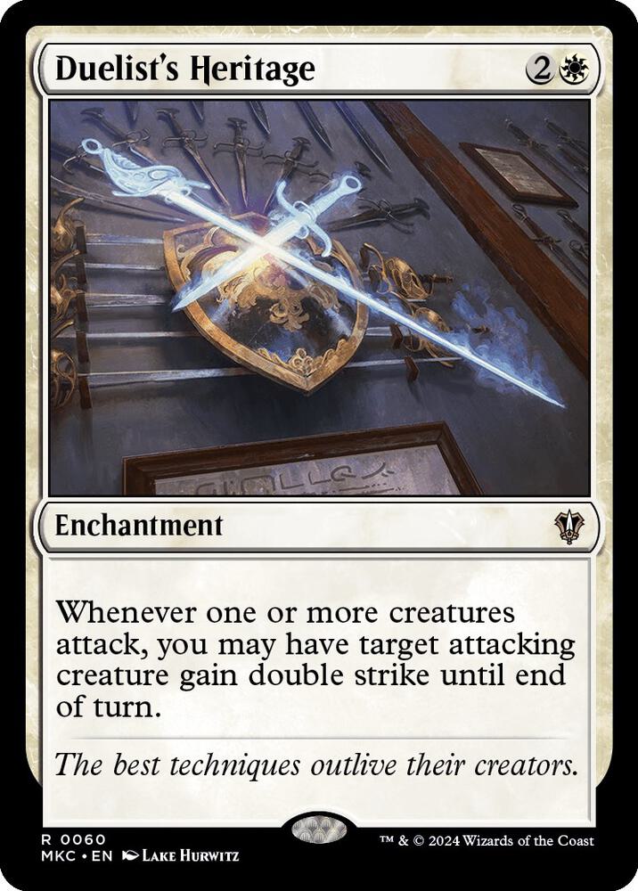 Duelist's Heritage 60 card from Commander: Murders at Karlov Manor