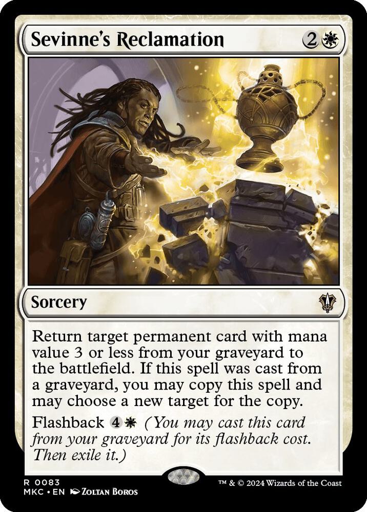 Sevinne's Reclamation 83 card from Commander: Murders at Karlov Manor