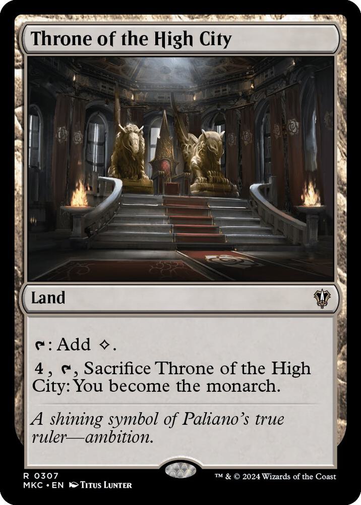 Throne of the High City 307 card from Commander: Murders at Karlov Manor