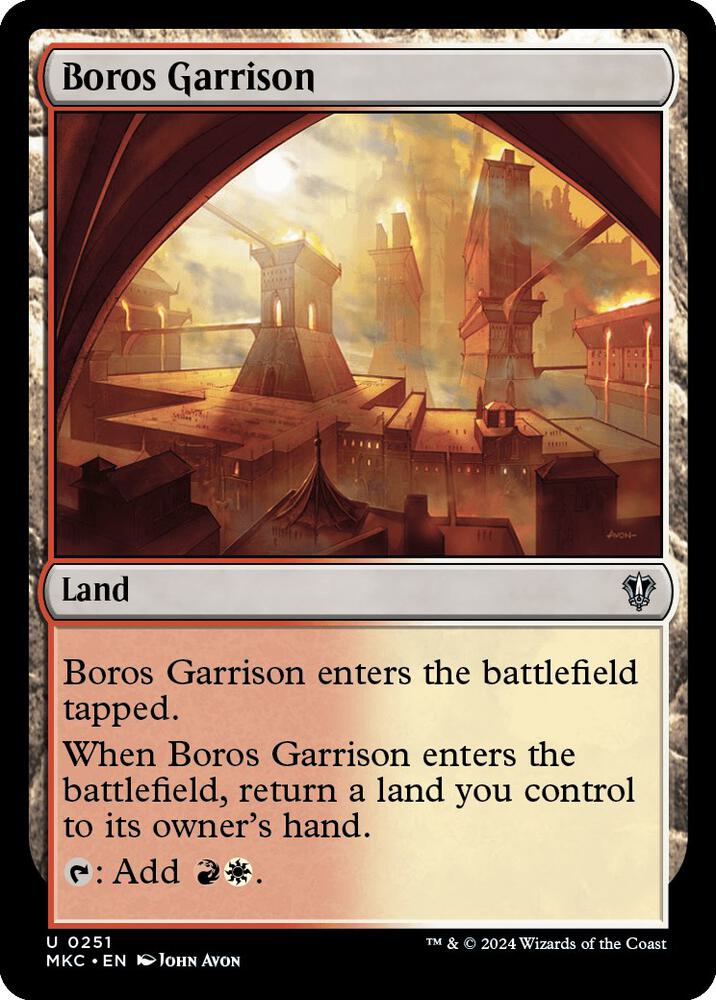 Boros Garrison 251 card from Commander: Murders at Karlov Manor