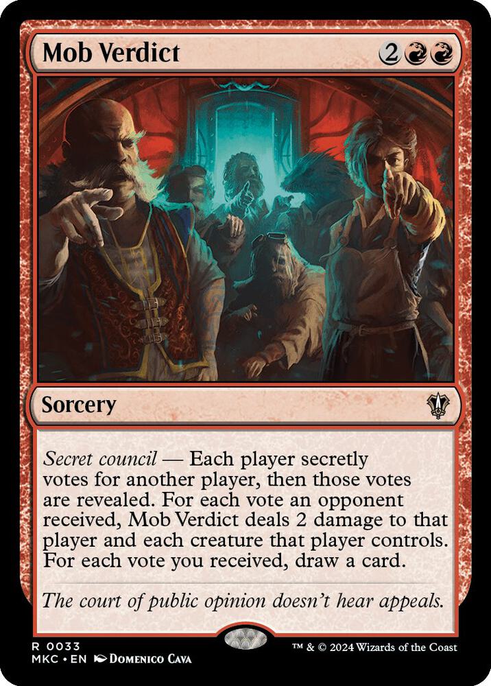 Mob Verdict 33 card from Commander: Murders at Karlov Manor
