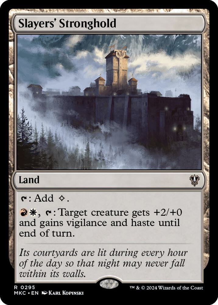 Slayers' Stronghold 295 card from Commander: Murders at Karlov Manor