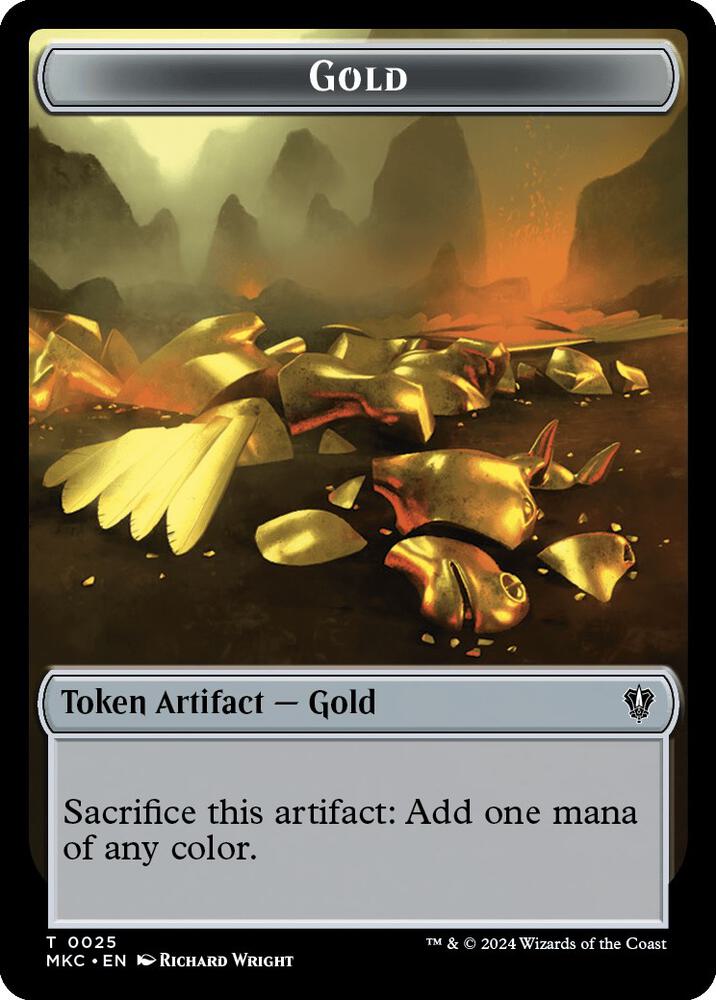 Gold // Treasure Double-Sided Token 25 // 26 card from Commander: Murders at Karlov Manor