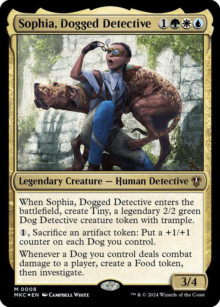 Sophia, Dogged Detective 8 card from Commander: Murders at Karlov Manor