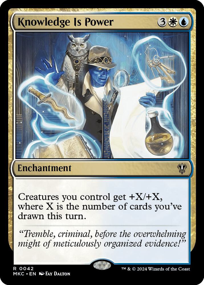 Knowledge is Power 42 card from Commander: Murders at Karlov Manor