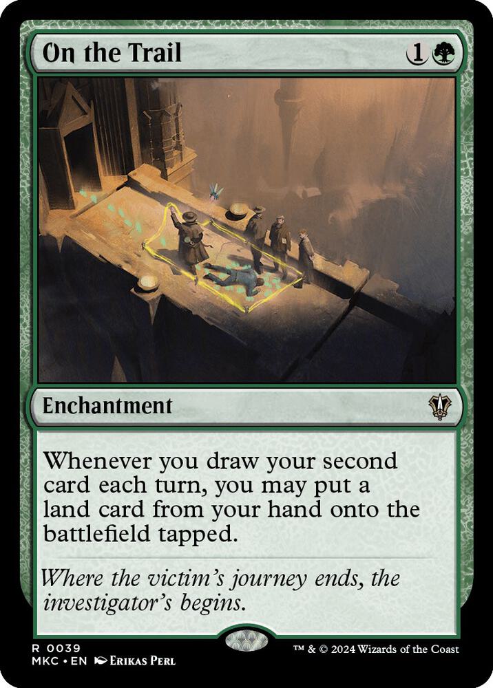 On the Trail 39 card from Commander: Murders at Karlov Manor
