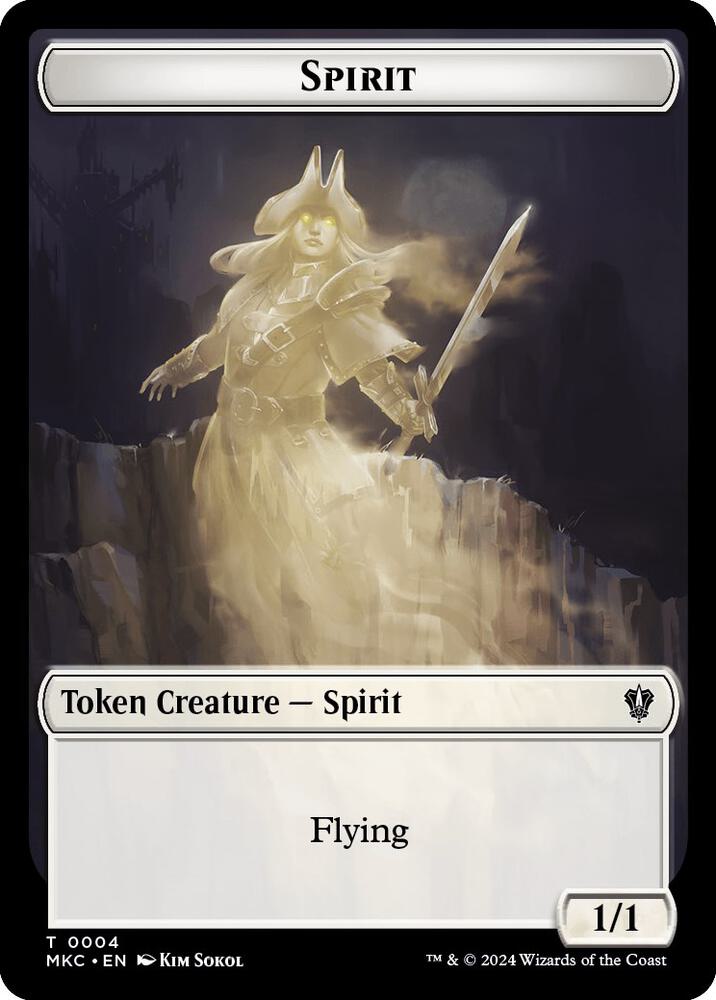 Spirit // Phyrexian Germ Double-Sided Token 4 // 10 card from Commander: Murders at Karlov Manor