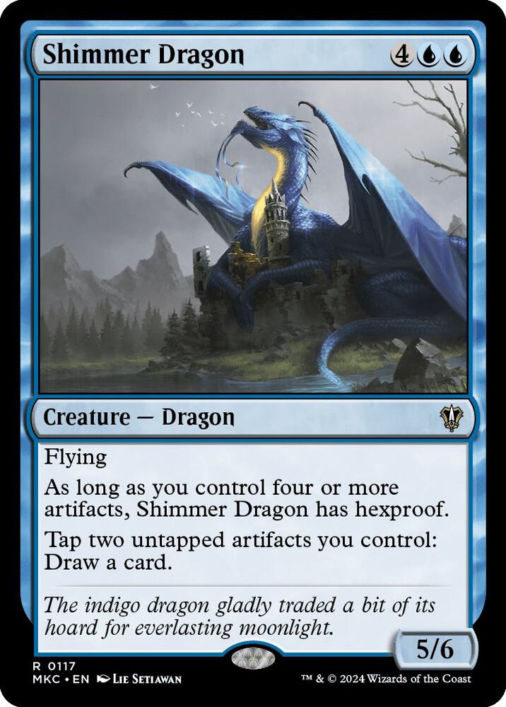 Shimmer Dragon 117 card from Commander: Murders at Karlov Manor