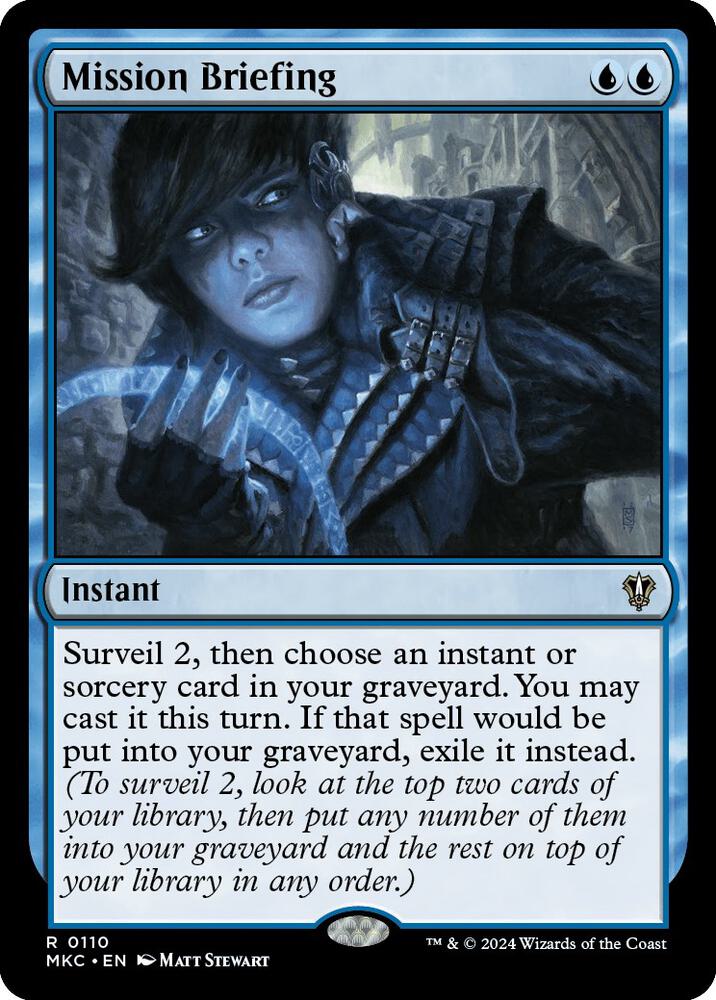 Mission Briefing 110 card from Commander: Murders at Karlov Manor
