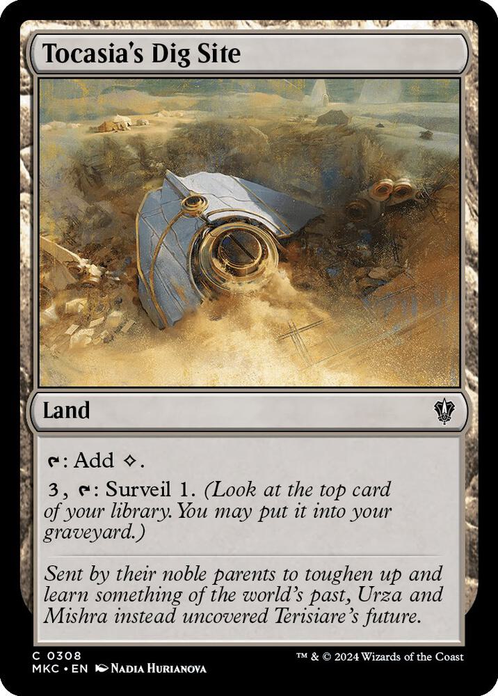 Tocasia's Dig Site 308 card from Commander: Murders at Karlov Manor