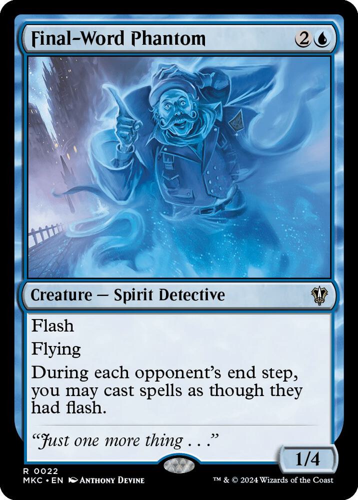 Final-Word Phantom 22 card from Commander: Murders at Karlov Manor