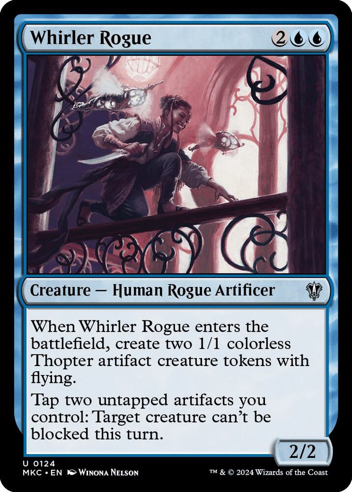 Whirler Rogue 124 card from Commander: Murders at Karlov Manor